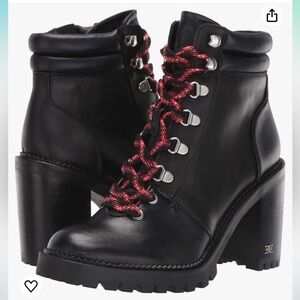 NWOT Sam Edelman Women's Sade Chunky Block Heeled Combat Zipper Ankle Boots 10